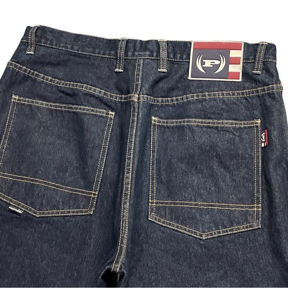 Vintage Y2K Phat Farm Baggy Wide Leg Jeans Dark Blue Like New - Picture 7 of 9